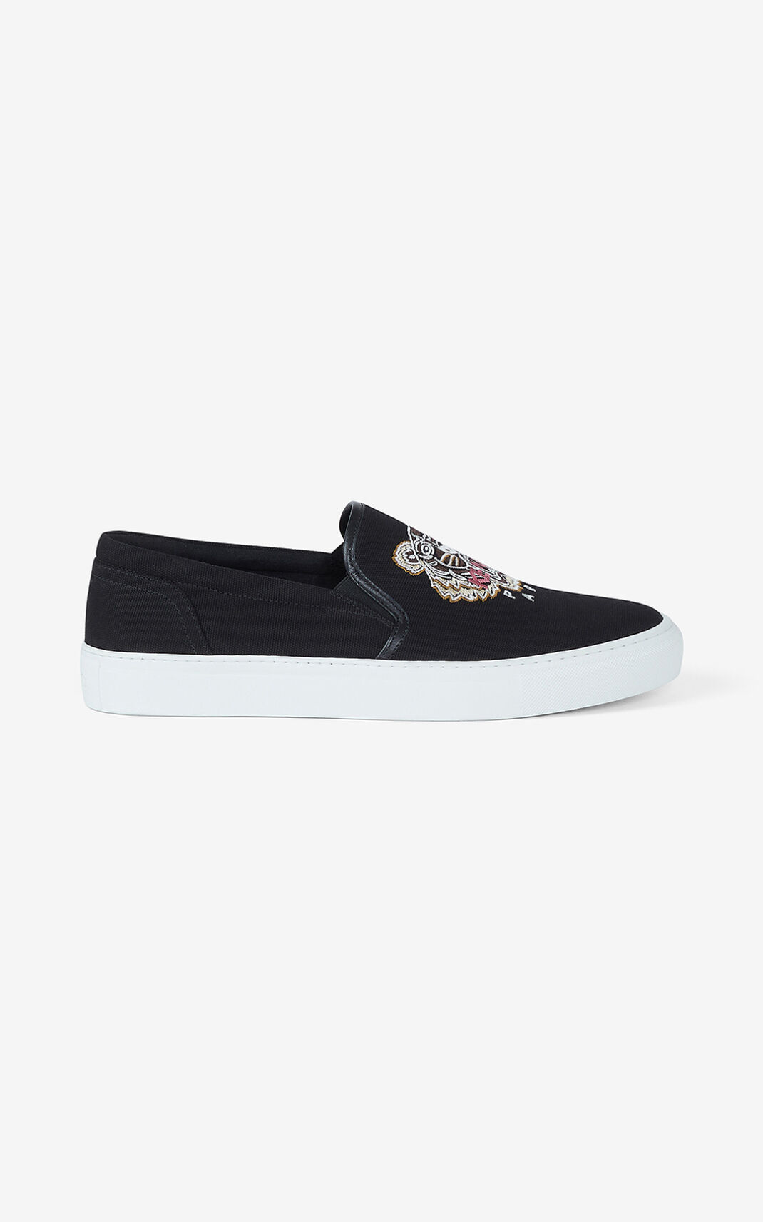 Kenzo K Skate Tiger lace free Sneakers Heren Zwart | 92547TVRP